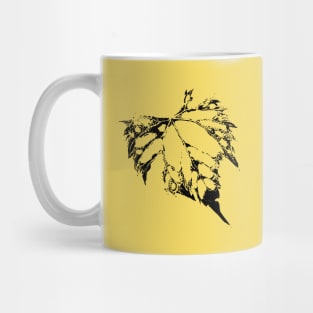 Black Leaf Skeleton Mug